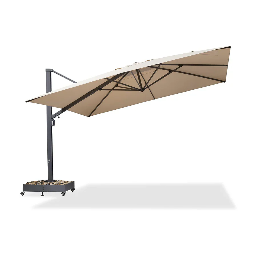 PURPLE LEAF 4 x 4 m / 2.7x 4.6 m Large Outdoor Aluminum Umbrella Offset Patio Umbrella - Image 10