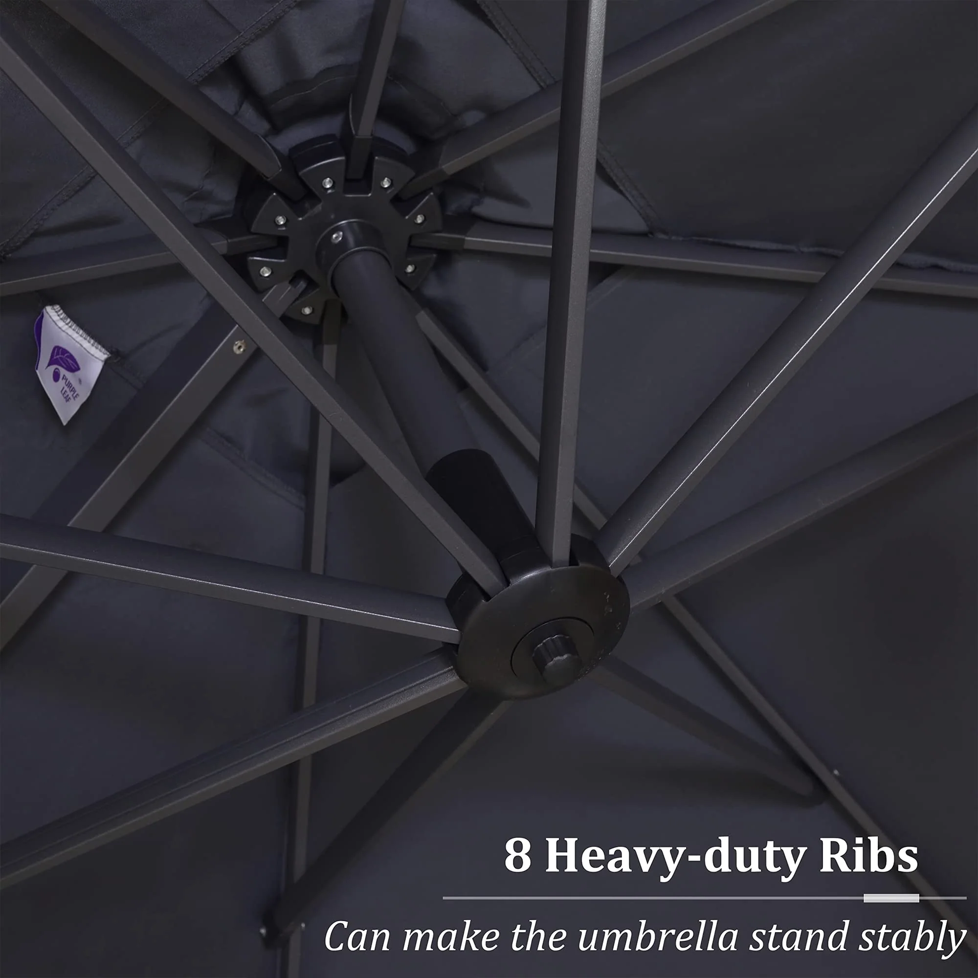 PURPLE LEAF Patio Outdoor Large Parasol Square and Rectangular Cantilever Yard Sun Parasol - Image 11