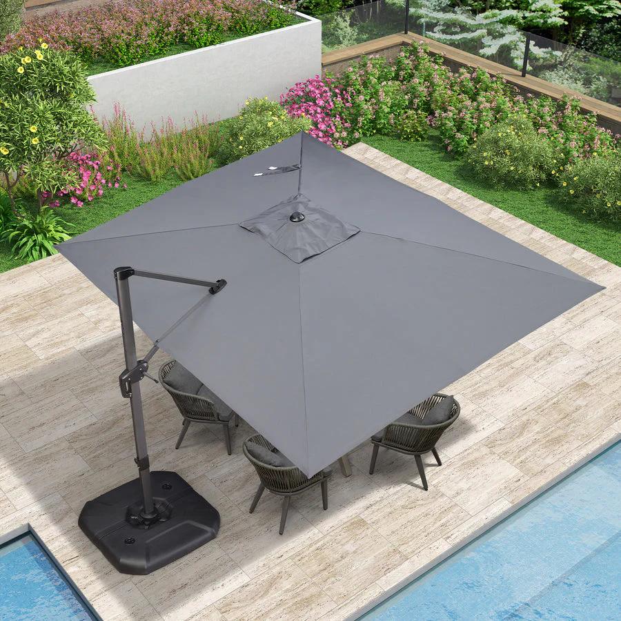 PURPLE LEAF Patio Outdoor Large Parasol Square and Rectangular Cantilever Yard Sun Parasol - Image 141