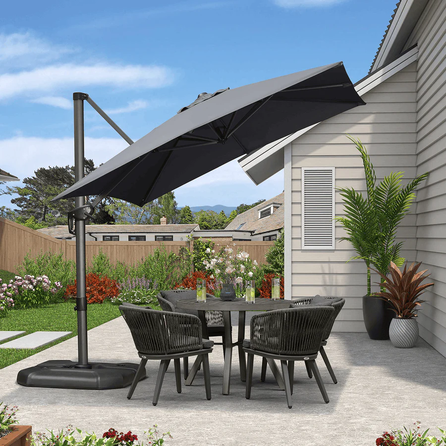 PURPLE LEAF Patio Outdoor Large Parasol Square and Rectangular Cantilever Yard Sun Parasol - Image 142