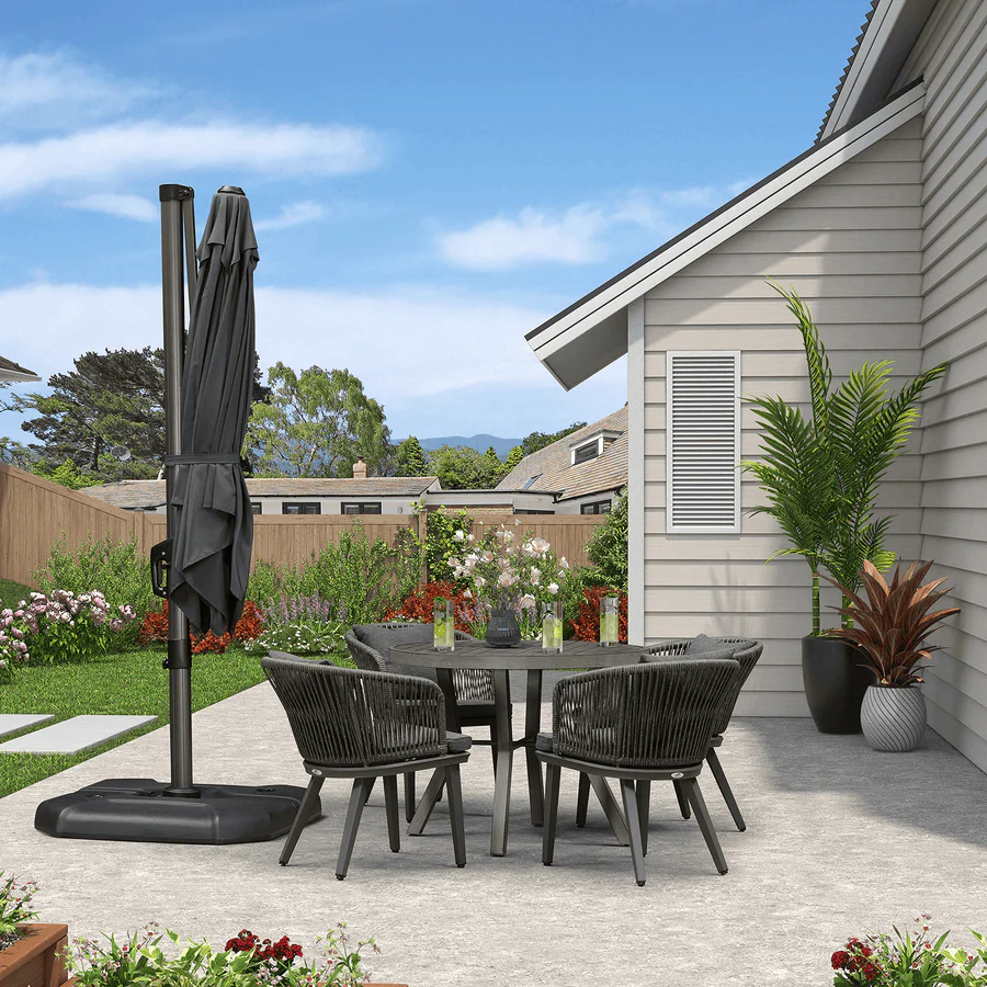 PURPLE LEAF Patio Outdoor Large Parasol Square and Rectangular Cantilever Yard Sun Parasol - Image 147