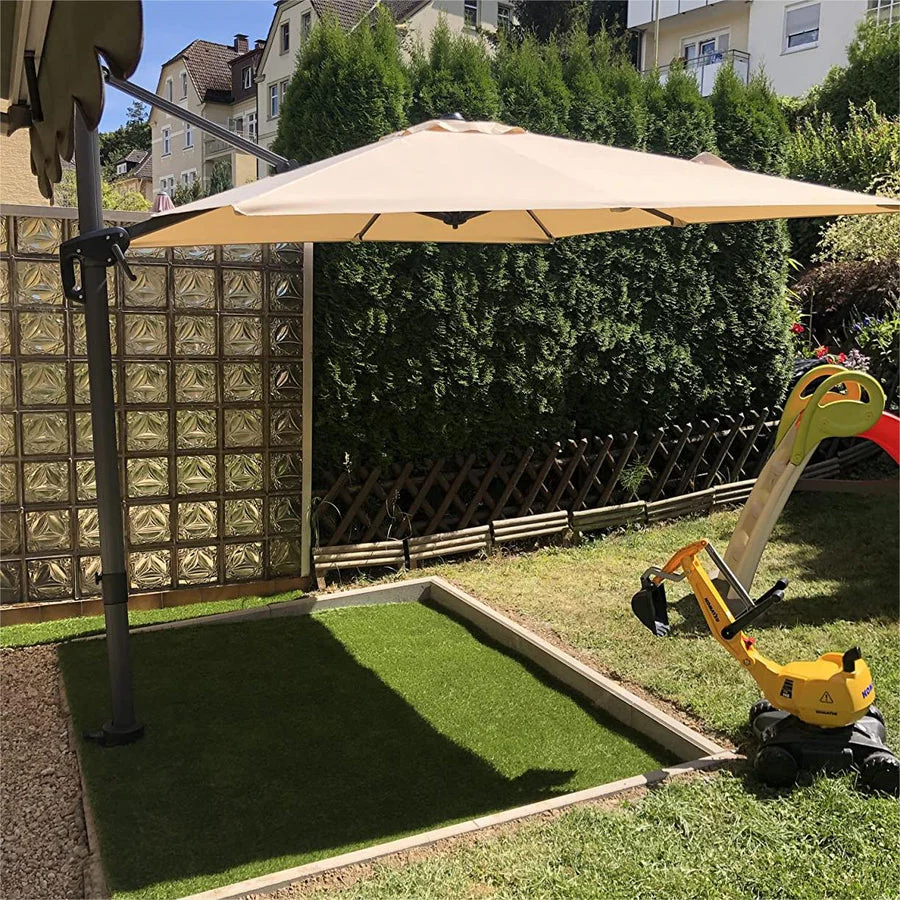 PURPLE LEAF Patio Outdoor Large Parasol Square and Rectangular Cantilever Yard Sun Parasol - Image 158