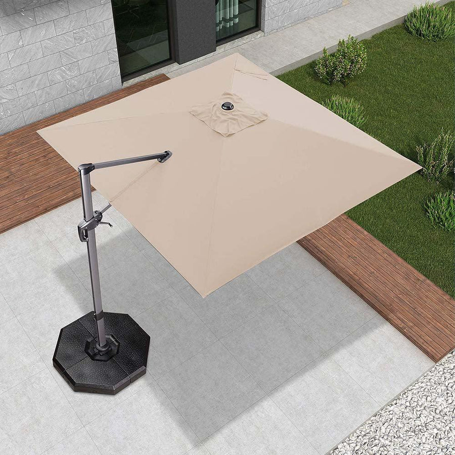 PURPLE LEAF Patio Outdoor Large Parasol Square and Rectangular Cantilever Yard Sun Parasol - Image 159