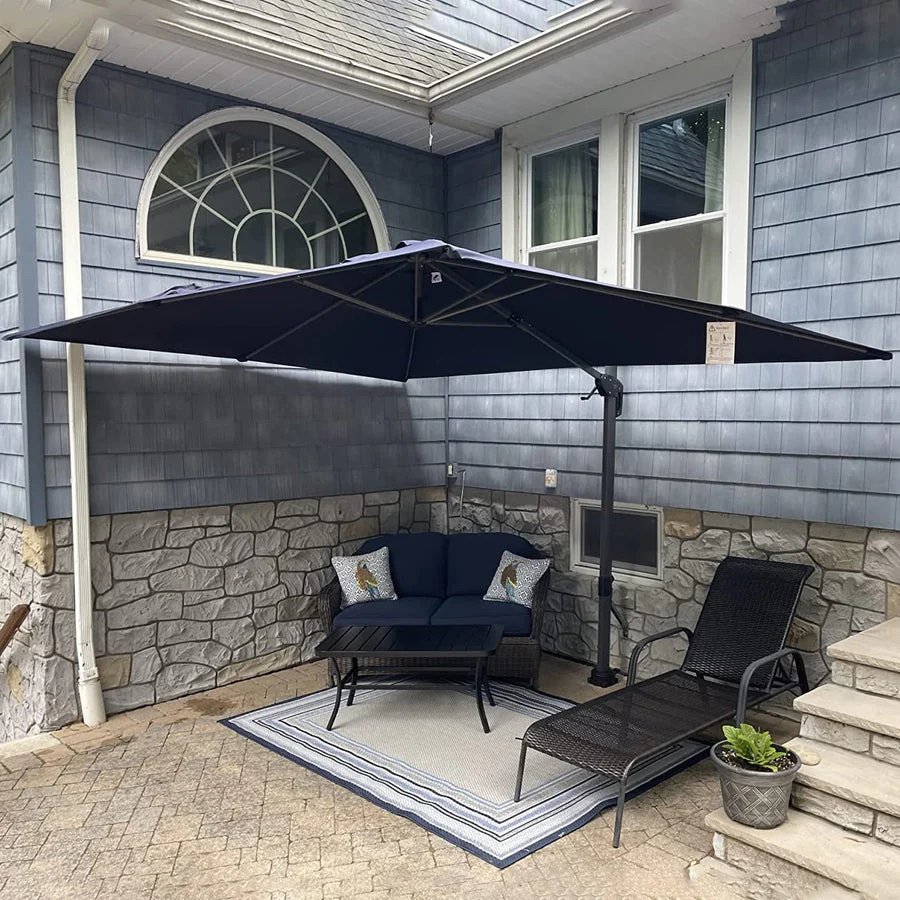 PURPLE LEAF Patio Outdoor Large Parasol Square and Rectangular Cantilever Yard Sun Parasol - Image 171