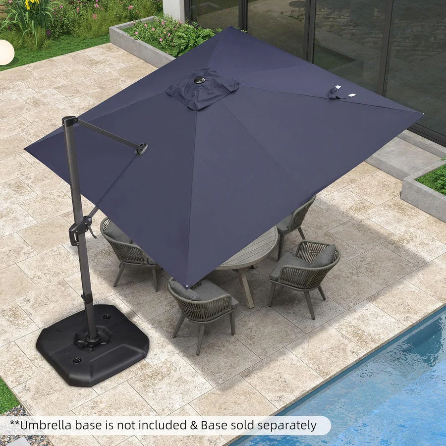 PURPLE LEAF Patio Outdoor Large Parasol Square and Rectangular Cantilever Yard Sun Parasol - Image 173