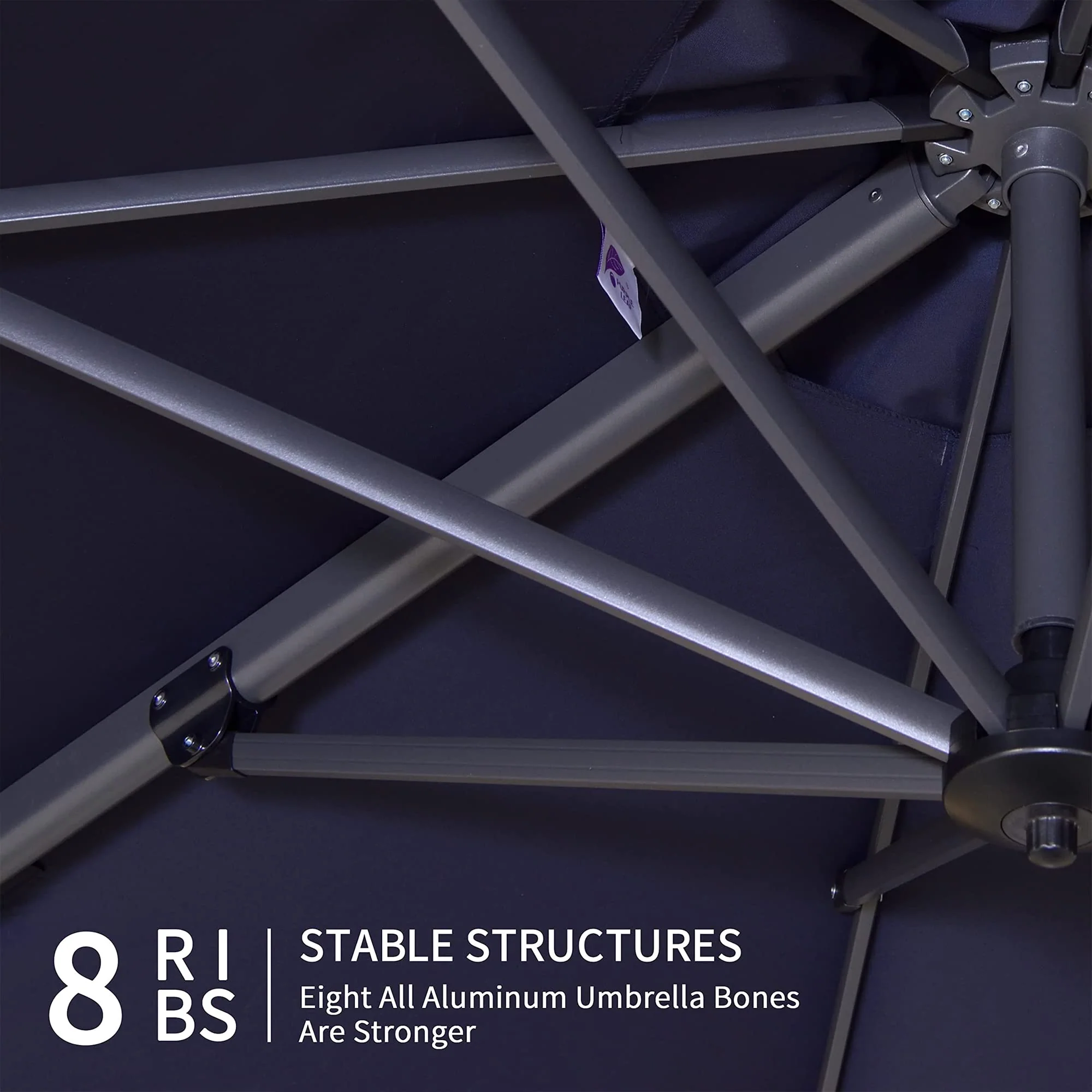 PURPLE LEAF Patio Outdoor Large Parasol Square and Rectangular Cantilever Yard Sun Parasol - Image 18