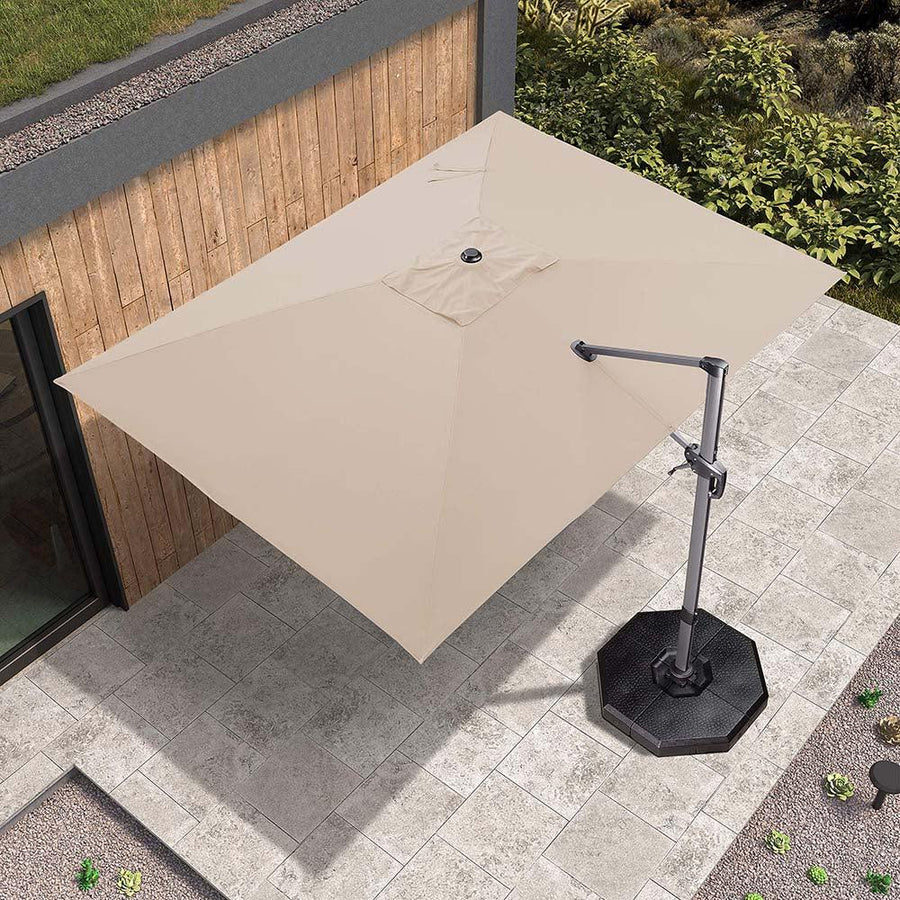 PURPLE LEAF Patio Outdoor Large Parasol Square and Rectangular Cantilever Yard Sun Parasol - Image 181