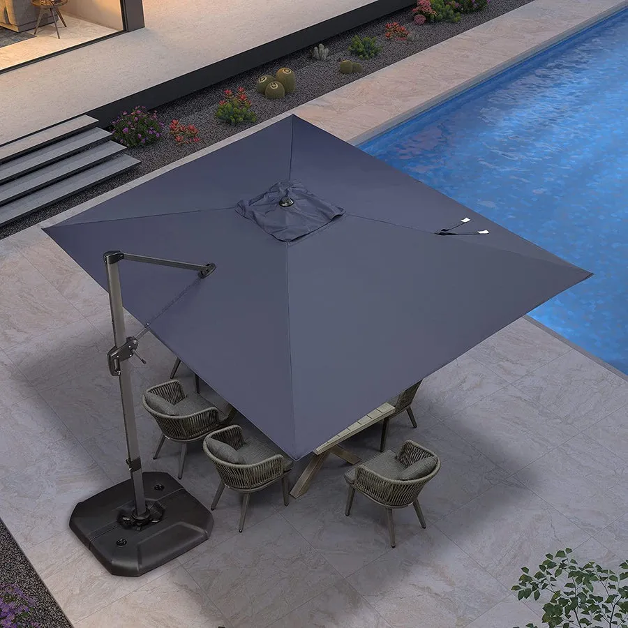 PURPLE LEAF Patio Outdoor Large Parasol Square and Rectangular Cantilever Yard Sun Parasol - Image 76