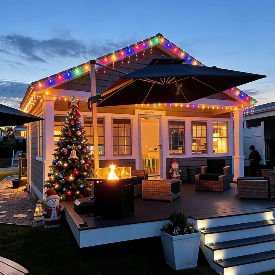PURPLE LEAF Large Rectangular Porch Parasol Outside Cantilever Patio Yard Parasol - Image 127