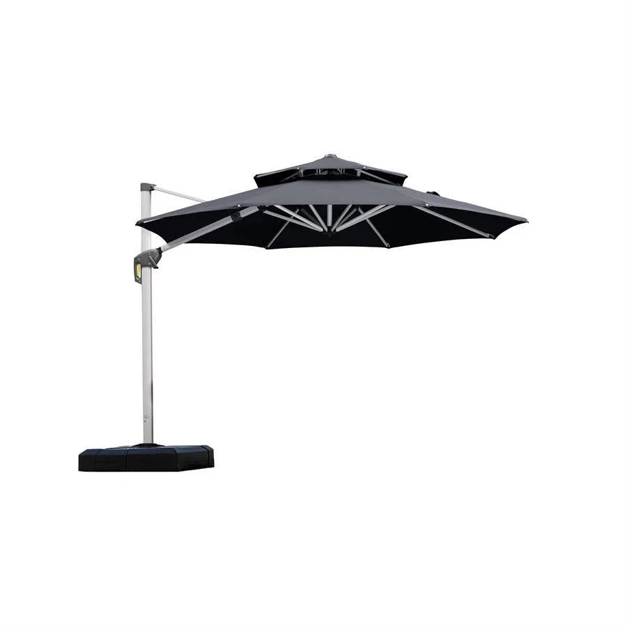 PURPLE LEAF Double Top 360 Degree Rotation Round Outdoor Classic Parasol - Image 16