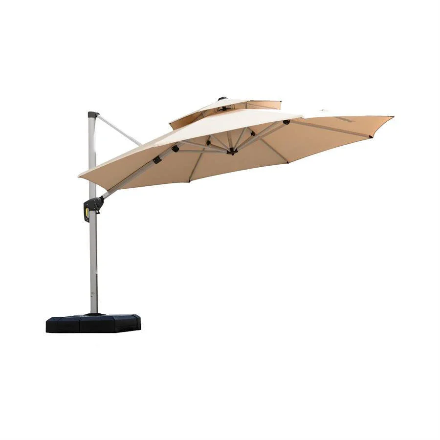 PURPLE LEAF Double Top 360 Degree Rotation Round Outdoor Classic Parasol - Image 32