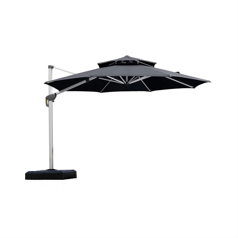 PURPLE LEAF Double Top 360 Degree Rotation Round Outdoor Classic Parasol - Image 48
