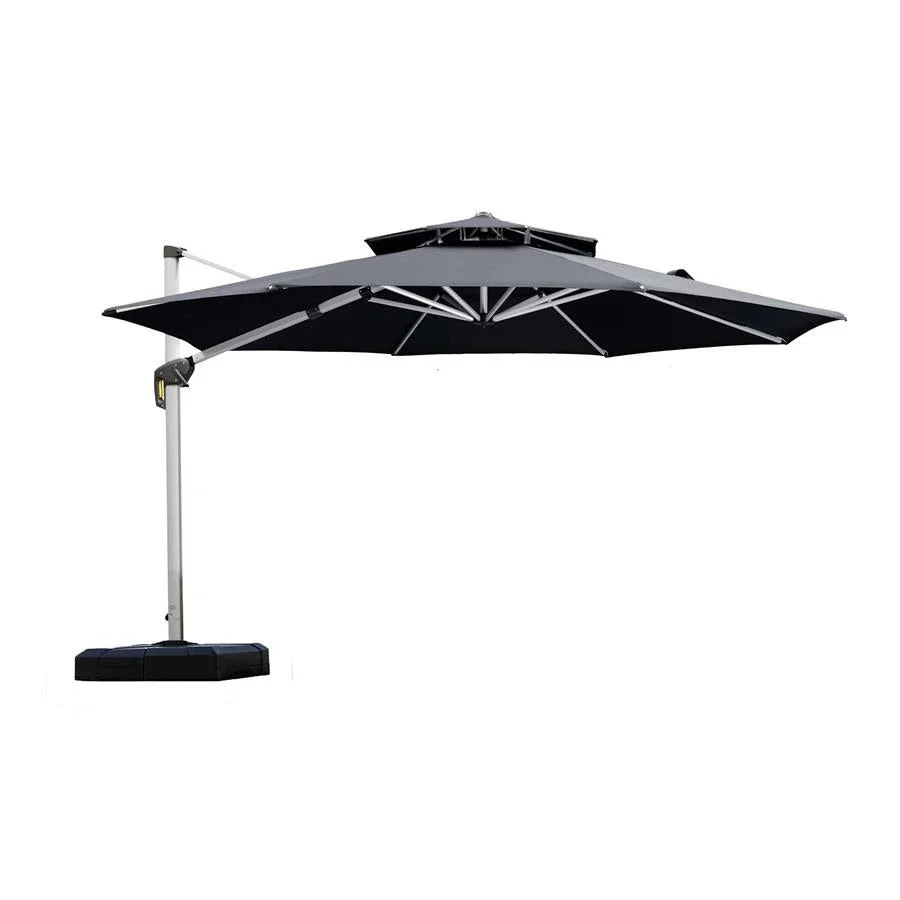 PURPLE LEAF Double Top 360 Degree Rotation Round Outdoor Classic Parasol - Image 71