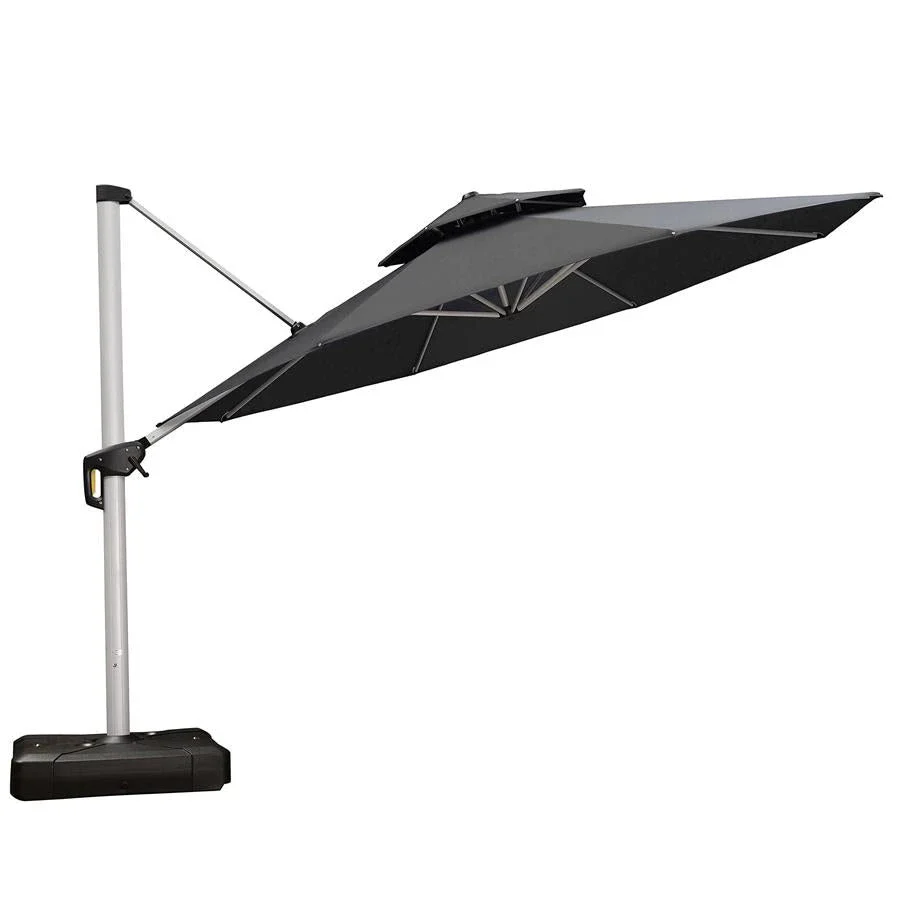 PURPLE LEAF Double Top 360 Degree Rotation Round Outdoor Classic Parasol - Image 84