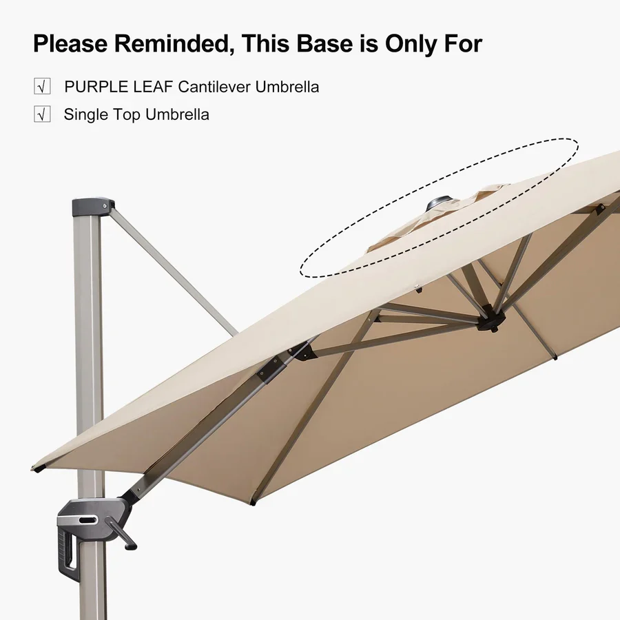 PURPLE LEAF Cantilever Umbrella Weighted Base ZYUK01HLRBASE-120 - Image 5