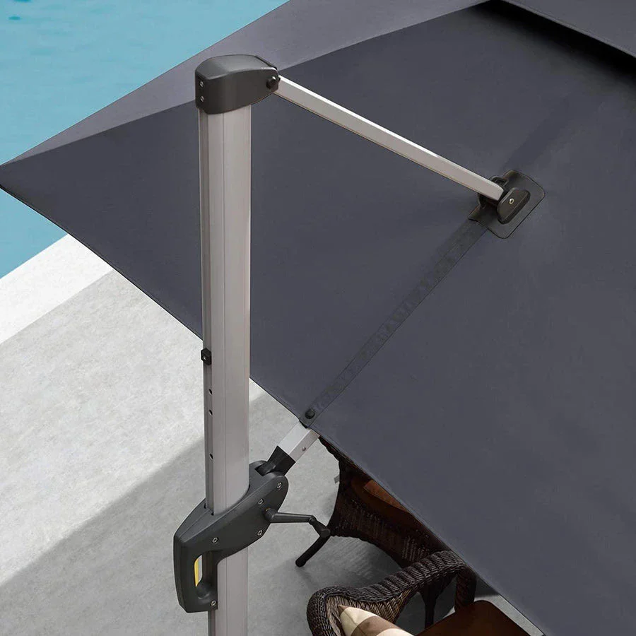 (Umbrella and Base Set) PURPLE LEAF Double Top Rectangle Outdoor Classic Parasol with base - Image 26
