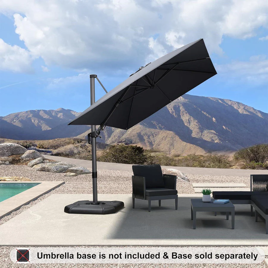 PURPLE LEAF Rectangle Swivel Offset Cantilever  Parasol - Image 14