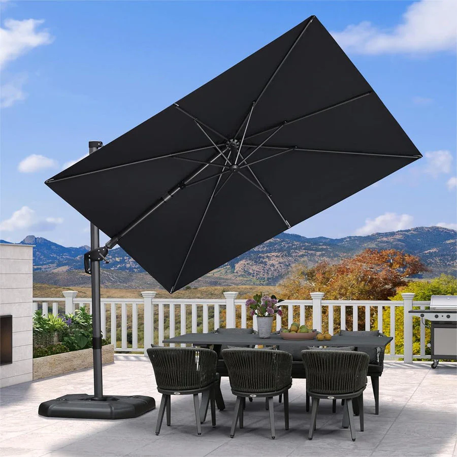 PURPLE LEAF Rectangle Swivel Offset Cantilever  Parasol - Image 3