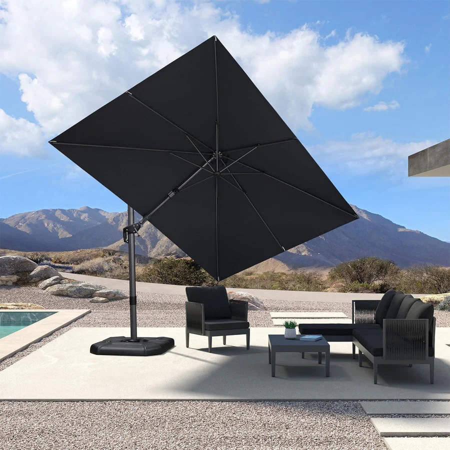 PURPLE LEAF Rectangle Swivel Offset Cantilever  Parasol - Image 5