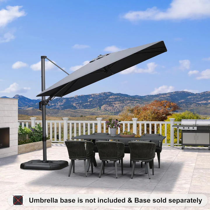 PURPLE LEAF Rectangle Swivel Offset Cantilever  Parasol - Image 6