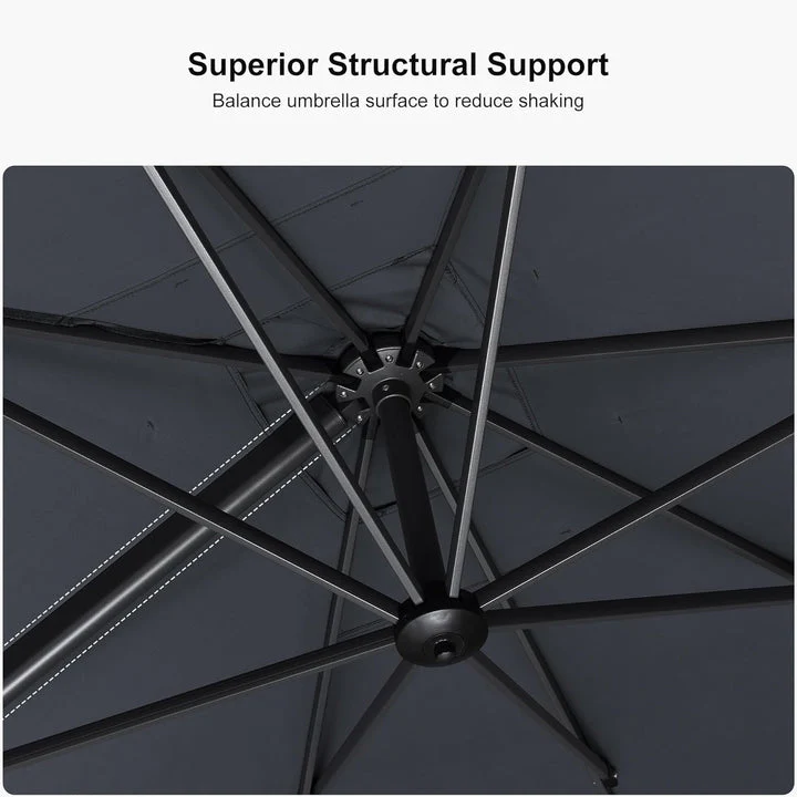 PURPLE LEAF Rectangle Swivel Offset Cantilever  Parasol - Image 9