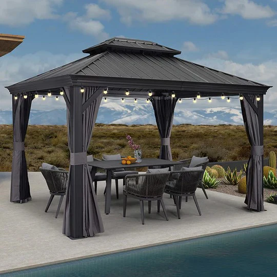 3.65M X 4.25M Hardtop Gazebo