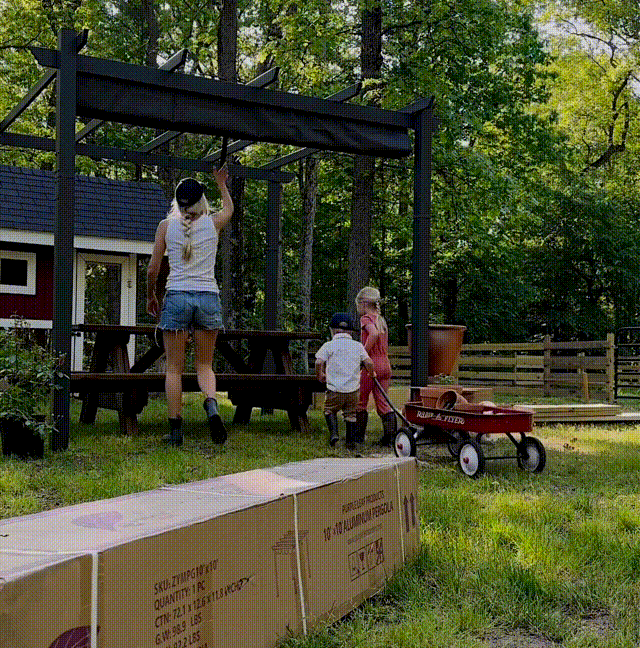 PURPLE LEAF Outdoor Retractable Pergola Patio Shelter Classical Pavilion Grill Gazebo - Image 153