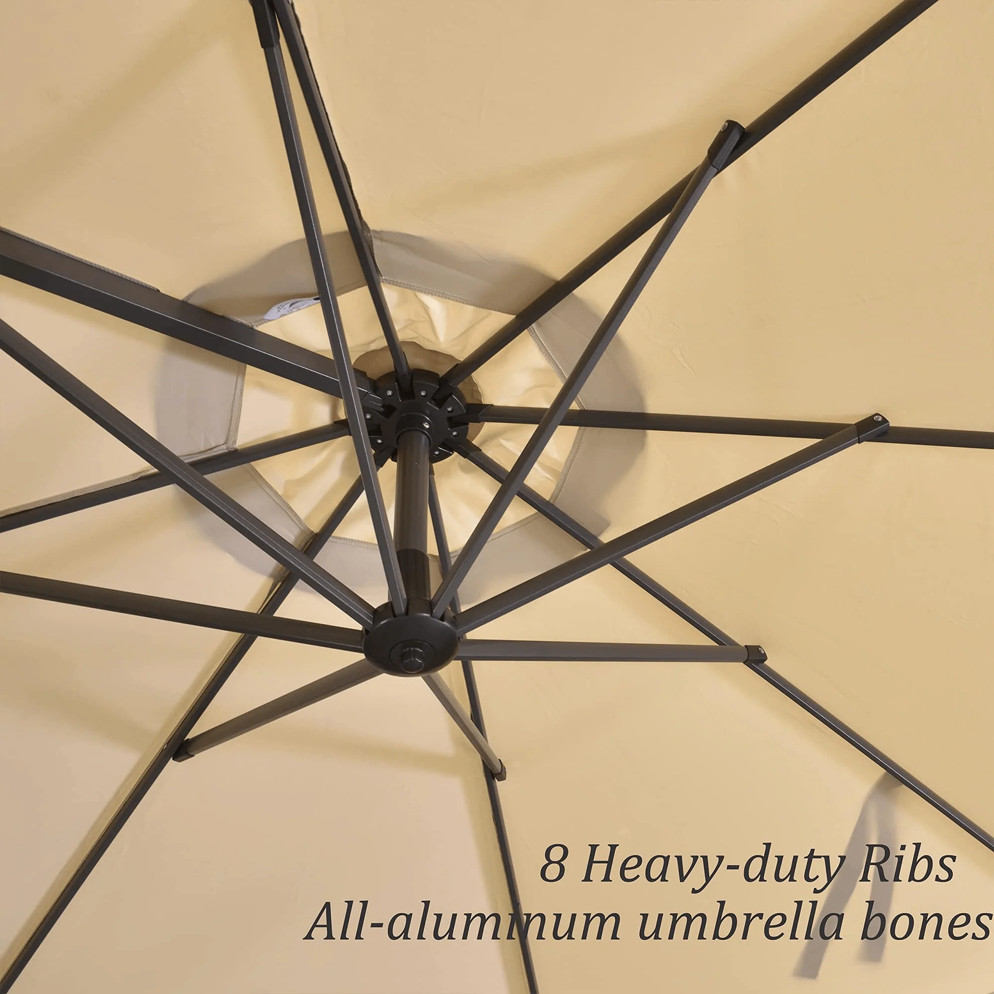 PURPLE LEAF Economical  Patio Offset Round Parasol - Image 38