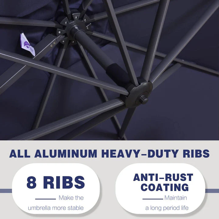 PURPLE LEAF Economical  Patio Offset Round Parasol - Image 60