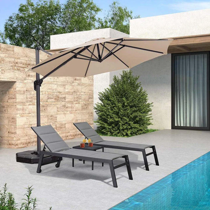 PURPLE LEAF Economical  Patio Offset Round Parasol - Image 63