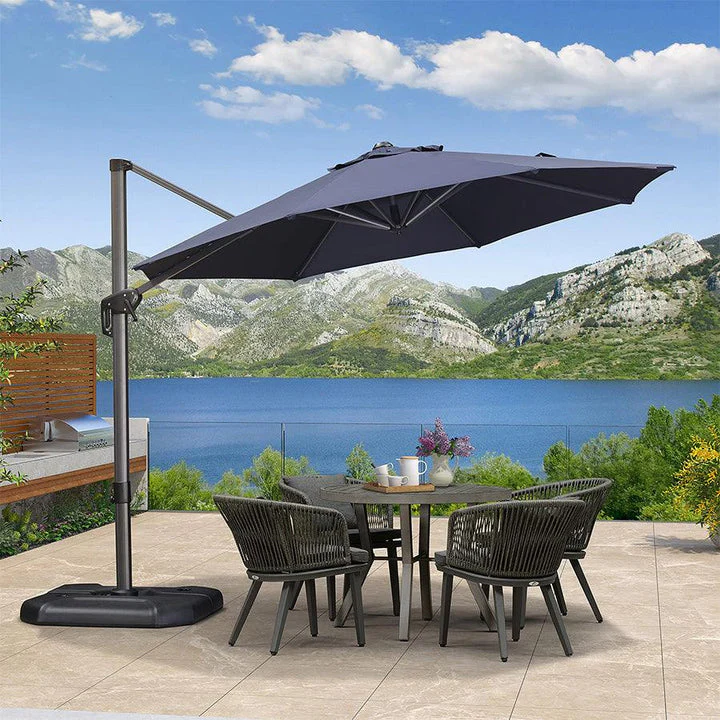 PURPLE LEAF Economical  Patio Offset Round Parasol - Image 64