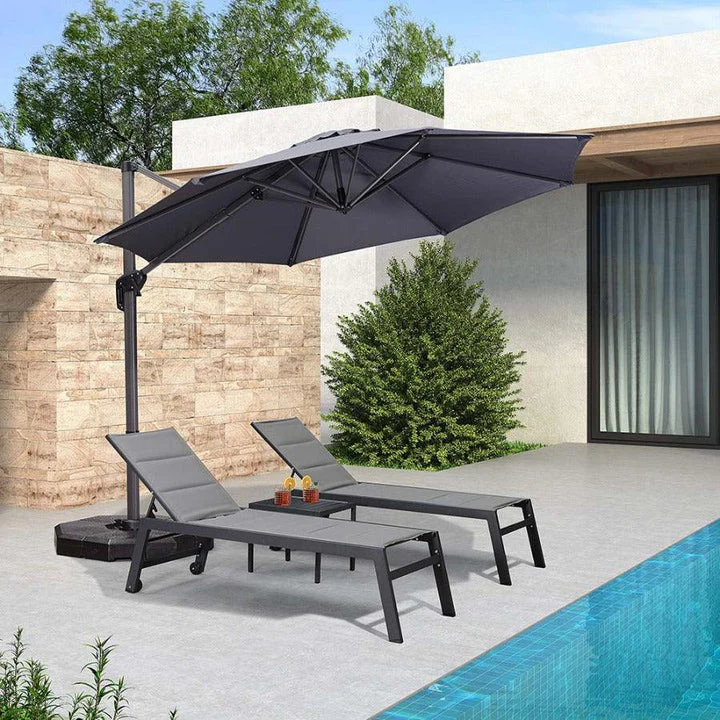 PURPLE LEAF Economical  Patio Offset Round Parasol - Image 66