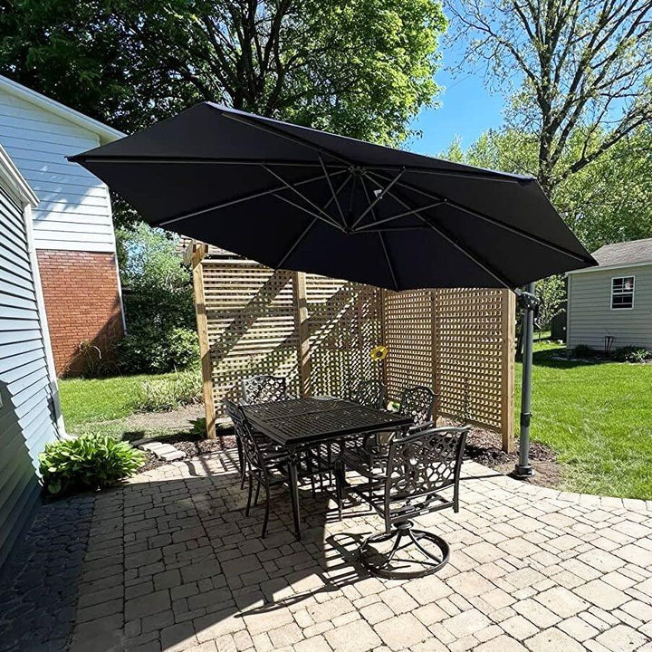PURPLE LEAF Economical  Patio Offset Round Parasol - Image 67