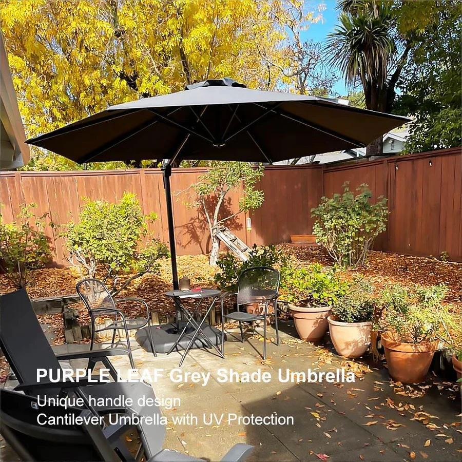 PURPLE LEAF Economical  Patio Offset Round Parasol - Image 78