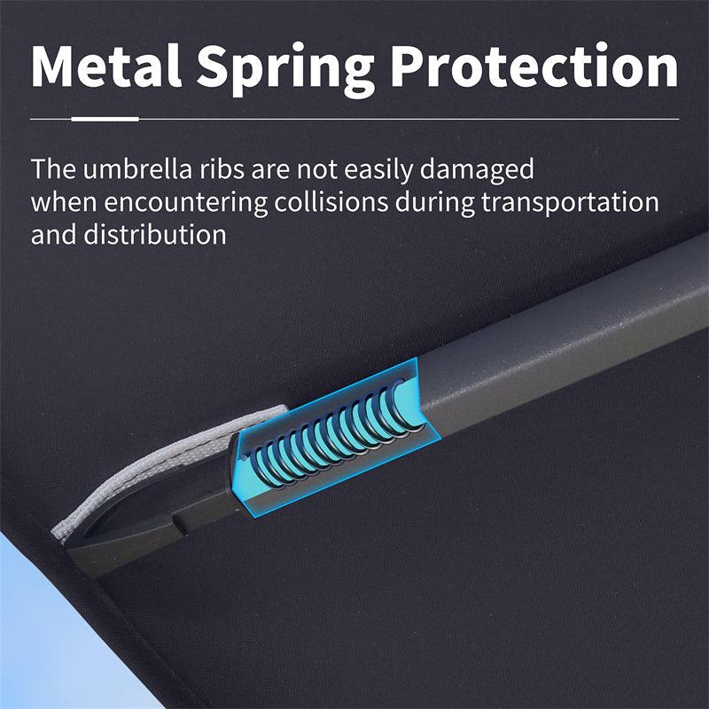 PURPLE LEAF Cantilever Patio Umbrella Gray Pole Outdoor Umbrella with UV Protection - Image 34