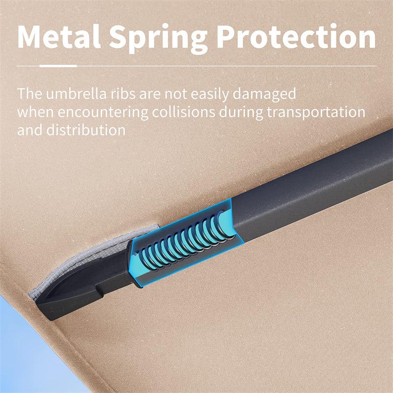 PURPLE LEAF Cantilever Patio Umbrella Gray Pole Outdoor Umbrella with UV Protection - Image 43
