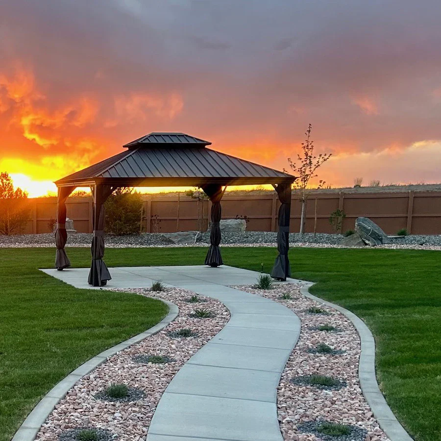 PURPLE LEAF Garden Gazebo  with Galvanized Steel Double Roof, Gazebo with Sides Curtain and Netting for All Weather - Image 78