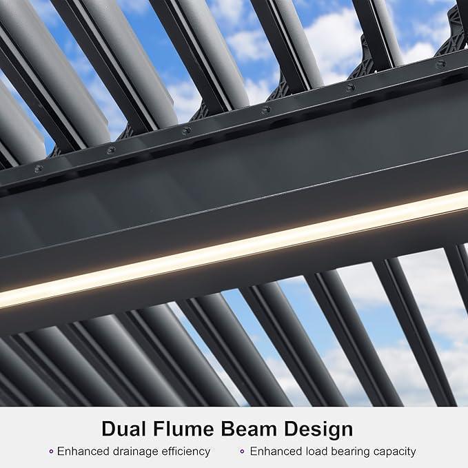 PURPLELEAF Strip Light, Upgraded Version 3000K Warm White Light, 24V Safe Low Voltage Waterproof Strip Light, Suitable for Louvered Pergola - Image 10