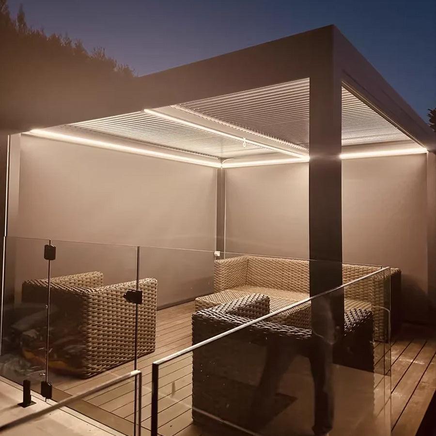PURPLELEAF Strip Light, Upgraded Version 3000K Warm White Light, 24V Safe Low Voltage Waterproof Strip Light, Suitable for Louvered Pergola - Image 12