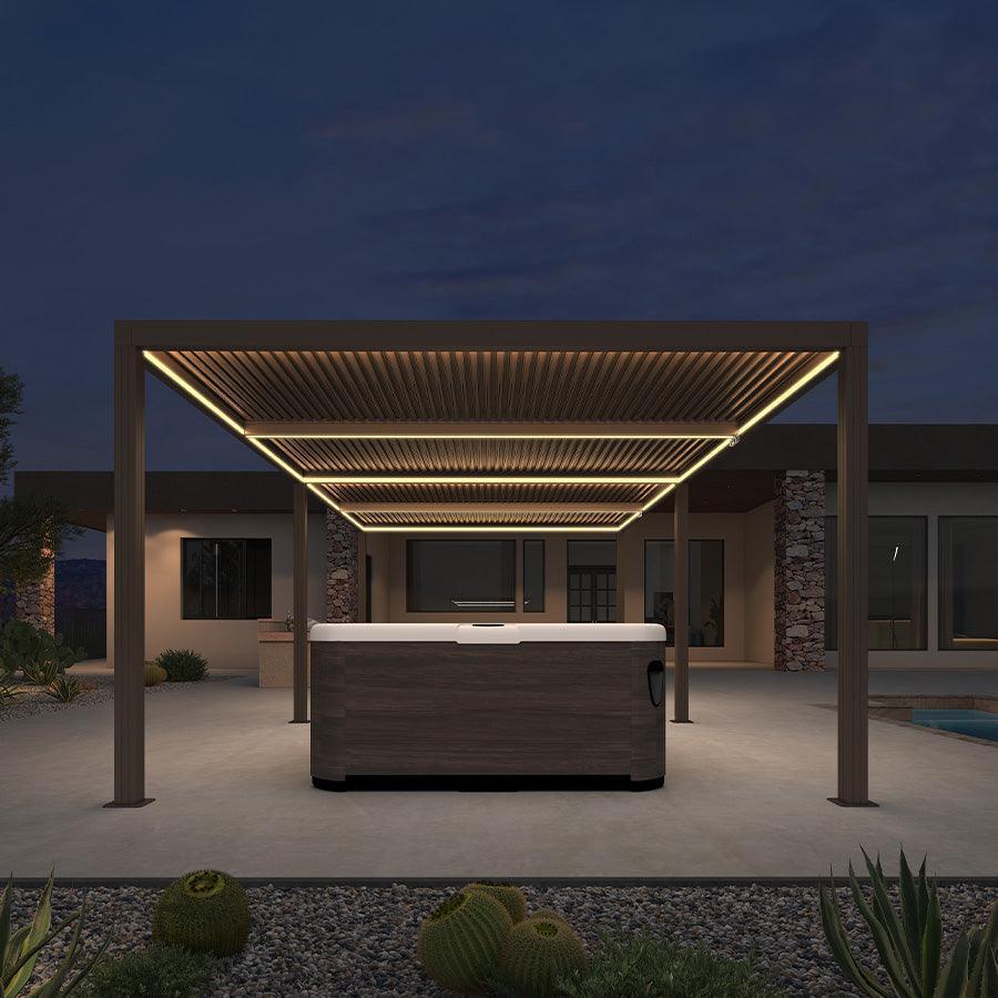 PURPLELEAF Strip Light, Upgraded Version 3000K Warm White Light, 24V Safe Low Voltage Waterproof Strip Light, Suitable for Louvered Pergola - Image 6