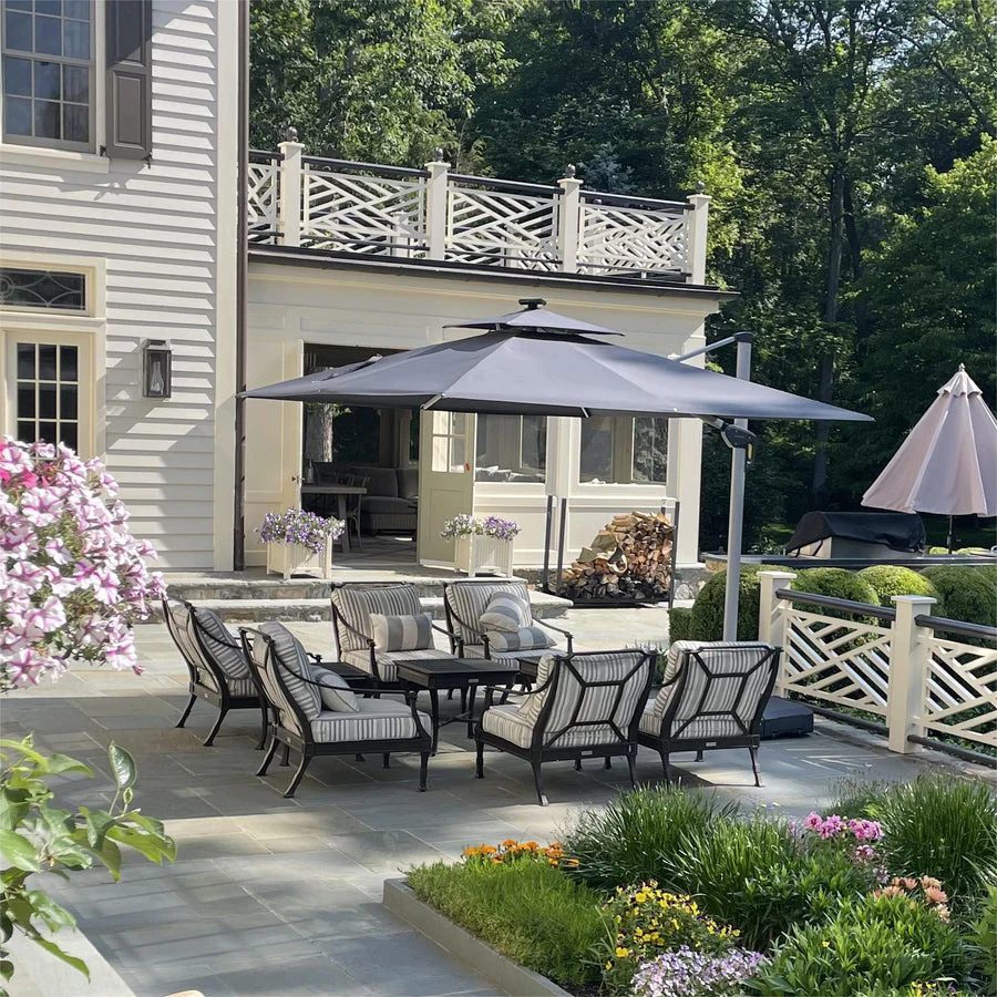 PURPLE LEAF Outdoor Windproof Parasol, Square Cantilever Umbrella Outside Patio - Image 33