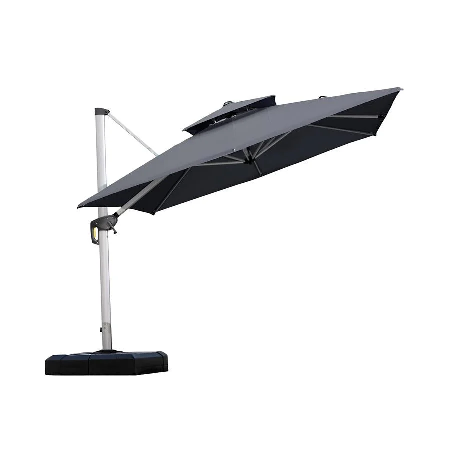 PURPLE LEAF Outdoor Windproof Parasol, Square Cantilever Umbrella Outside Patio - Image 35