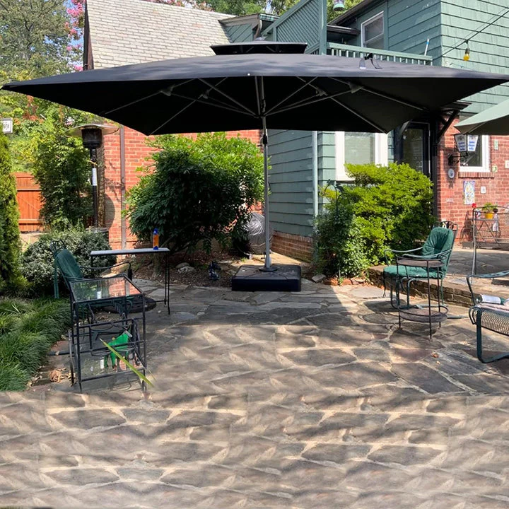 PURPLE LEAF Outdoor Windproof Parasol, Square Cantilever Umbrella Outside Patio - Image 60