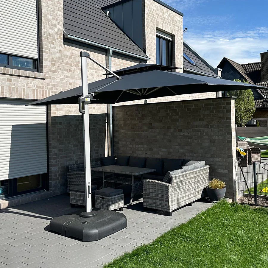 PURPLE LEAF Outdoor Windproof Parasol, Square Cantilever Umbrella Outside Patio - Image 72